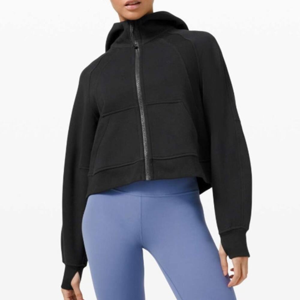 lululemon Scuba Oversized Full Zip Jacket XS/S Black Hooded Athleisure Slouchy